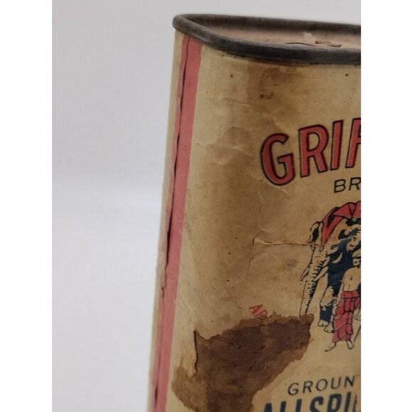 Vintage Griffith's Spice Tin Ground Allspice Elephant Chicago - Picture 6 of 15